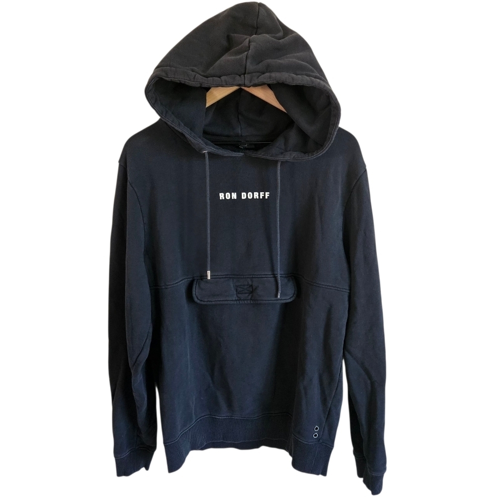 Ron Dorff Black Kangaroo Pocket Pullover Sweatshirt Hoodie